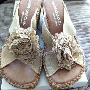 Andre Assous beige wedge sandal (7)